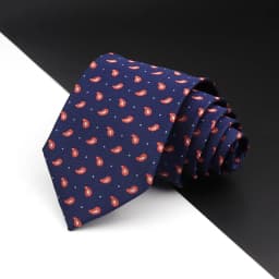 New Men's Tie Fashion Classic Polyester Stripe Paisley Red Blue Purple Wedding Party Designer Business 8cmJacquard Woven Necktie