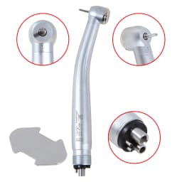 10 pcs Dental 4 Hole Large Head Air Turbine High Speed Handpiece Push Button Large Head Stainless Steel
