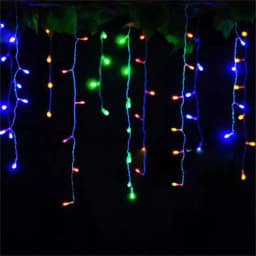 5M Christmas Garland LED Curtain Icicle String Lights Droop 0.4-0.6m AC 220V Garden Street Outdoor Decorative Holiday Light