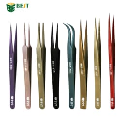 1Piece Ultra Precision Tweezers Antimagnetic Electroplate Forceps for Mobile Phone Tablet PC Picking Repair Tools