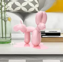 21.5cm Nordic New Peeing Balloon Dog Sculpture Resin Crafts Animal Figurines Home Decor Sculptures and Figurines Dog Statue