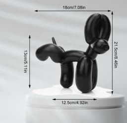 21.5cm Nordic New Peeing Balloon Dog Sculpture Resin Crafts Animal Figurines Home Decor Sculptures and Figurines Dog Statue