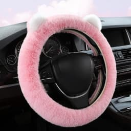 Fashion Bear Car Steering Wheel Cover Volant Plush Cartoon Car styling Braid on the Steering-wheel Funda volante 4 Colors Plush