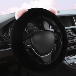 Fashion Bear Car Steering Wheel Cover Volant Plush Cartoon Car styling Braid on the Steering-wheel Funda volante 4 Colors Plush