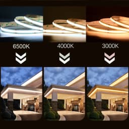 320 480 LEDs/m COB LED Strip Lights 16.4ft Flexible Tape Ribbon Lighting RA90 DC12V 24V Dimmable 3000K 4000K 6500K Led Strip