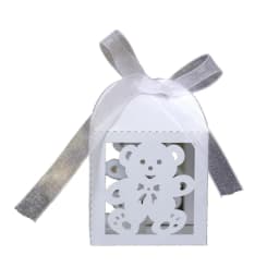 10pcs Blue Gift Box for Children's Day Birthday Wedding Party Candy Boxes Packaging Laser Hollow Cute Bear Chocolate Wrapping