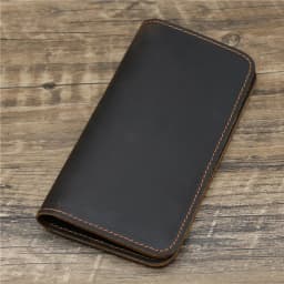 Best Genuine Leather Personalised Wallet for Men with Checkbook Holder Long Pure Leather Wallet for Men Custom Engraved