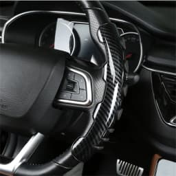 2PCS Car Steering Wheel Carbon Fiber Universal Car Steering Wheel Booster Cover Non-Slip Accessories