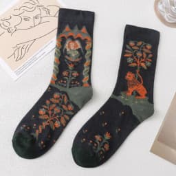 Cross Border New Spring/Summer Personalized Cartoon AB Fashion Socks Creative Cartoon Couple Cotton Socks