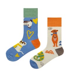 Cross Border New Spring/Summer Personalized Cartoon AB Fashion Socks Creative Cartoon Couple Cotton Socks