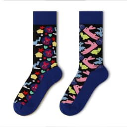 Cross Border New Spring/Summer Personalized Cartoon AB Fashion Socks Creative Cartoon Couple Cotton Socks