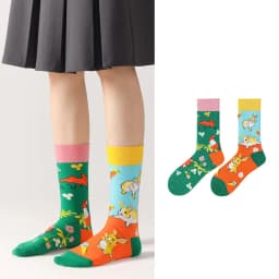 Cross Border New Spring/Summer Personalized Cartoon AB Fashion Socks Creative Cartoon Couple Cotton Socks