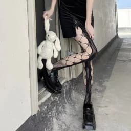 New Goth Lolita Cosplay JK Girls Tights Women Sexy Retro Gothic Kawaii Cross Print Club Stockings Nylon Socks Fishnet Pantyhose