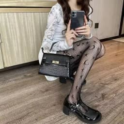 New Goth Lolita Cosplay JK Girls Tights Women Sexy Retro Gothic Kawaii Cross Print Club Stockings Nylon Socks Fishnet Pantyhose