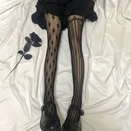 New Goth Lolita Cosplay JK Girls Tights Women Sexy Retro Gothic Kawaii Cross Print Club Stockings Nylon Socks Fishnet Pantyhose