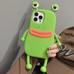 Funny Soft Silicone 3D Frog Phone Case For iPhone 14 13 11 12 15 16 17 18 Pro Max XS 8 Plus Cartoon Cute Shockproof Bumper Cover
