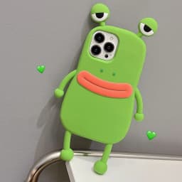 Funny Soft Silicone 3D Frog Phone Case For iPhone 14 13 11 12 15 16 17 18 Pro Max XS 8 Plus Cartoon Cute Shockproof Bumper Cover