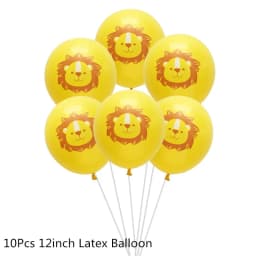 10Pcs 12inch Animal Printed Giraffe Latex Balloons Kids Happy Birthday Party Decoration Baby Shower Jungle Safari Party Supplies