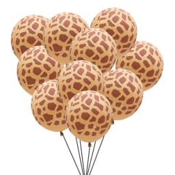 10Pcs 12inch Animal Printed Giraffe Latex Balloons Kids Happy Birthday Party Decoration Baby Shower Jungle Safari Party Supplies