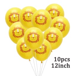 10Pcs 12inch Animal Printed Giraffe Latex Balloons Kids Happy Birthday Party Decoration Baby Shower Jungle Safari Party Supplies