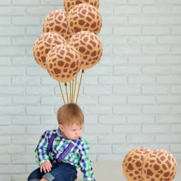 10Pcs 12inch Animal Printed Giraffe Latex Balloons Kids Happy Birthday Party Decoration Baby Shower Jungle Safari Party Supplies