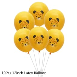 10Pcs 12inch Animal Printed Giraffe Latex Balloons Kids Happy Birthday Party Decoration Baby Shower Jungle Safari Party Supplies