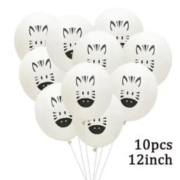 10Pcs 12inch Animal Printed Giraffe Latex Balloons Kids Happy Birthday Party Decoration Baby Shower Jungle Safari Party Supplies