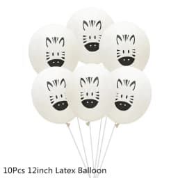 10Pcs 12inch Animal Printed Giraffe Latex Balloons Kids Happy Birthday Party Decoration Baby Shower Jungle Safari Party Supplies