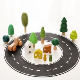 Wooden Building House Block Forest Ornaments Toy Christmas Tree Children Montessori Education Toy Wooden Grasp Matching Toy Gift