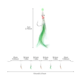 Sabiki Soft Fishing Lure Hooks Tackle Saltwater Artificial 5 / 6 Hooks Fishing Lures Sea Boat Beach Pier Lure String Hook