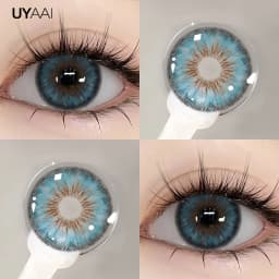 UYAAI Color Blue Contact Lenses 1 Pair Natural Eye Color Lens Yearly Colored Green Pupils For Eyes Contacts