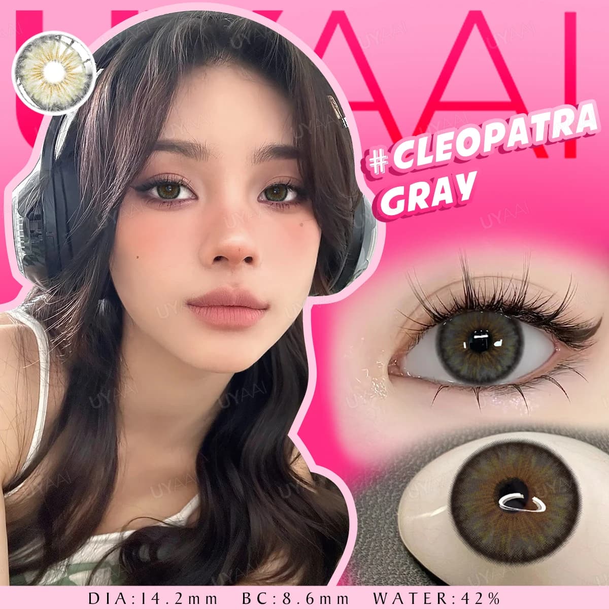 UYAAI Color Blue Contact Lenses 1 Pair Natural Eye Color Lens Yearly Colored Green Pupils For Eyes Contacts