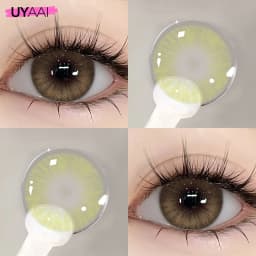 UYAAI Color Blue Contact Lenses 1 Pair Natural Eye Color Lens Yearly Colored Green Pupils For Eyes Contacts