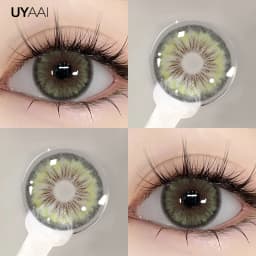 UYAAI Color Blue Contact Lenses 1 Pair Natural Eye Color Lens Yearly Colored Green Pupils For Eyes Contacts