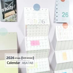 Fromthenon A6 A7 M5 2026 Calendar 8-folding 2026 Loose-leaf Notebook Calendar Year Month Plan Schedule Loose-leaf Inner Page
