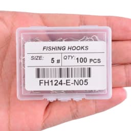 100pcs Silver Hooks High Carbon Steel Big Long Shank Fishing Hooks Sea Pint Hook Fishhook Set with Eyes Barb Fishing Accessories
