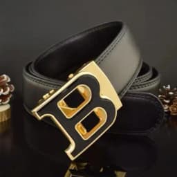 3.5cm High-quality Men's Belt Business Casual B Automatic Buckle Leather Two-layer Cowhide All-match Suit Belt for Men