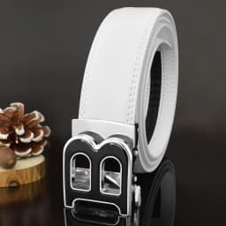 3.5cm High-quality Men's Belt Business Casual B Automatic Buckle Leather Two-layer Cowhide All-match Suit Belt for Men