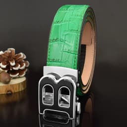 3.5cm High-quality Men's Belt Business Casual B Automatic Buckle Leather Two-layer Cowhide All-match Suit Belt for Men