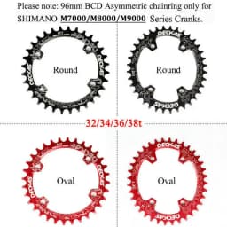 DECKAS Round 96BCD Chainring MTB 32T 34T 36T 38T Crown Plate Parts forShimano M6000 M7000 M8000 M4100 M5100