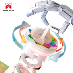 [JudyCube] QiYi X-Man Tornado V3M Pioneer UV Version Magnetic Magic Speed Cube Qiyi XMD Tornado V3 M Flagship Puzzle Toys