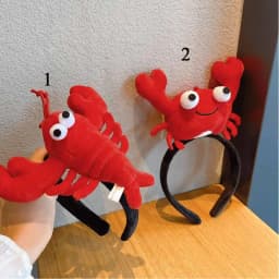 Fashion Hair Accessories Crayfish Crab Cute Hair Band Plush Hairpin Headband Face Wash