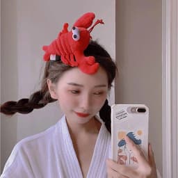 Fashion Hair Accessories Crayfish Crab Cute Hair Band Plush Hairpin Headband Face Wash