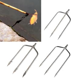 Stainless Steel Prong Harpoon Fish Fork Fishing Ice Breaker AccessoryTackleTool