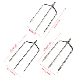 Stainless Steel Prong Harpoon Fish Fork Fishing Ice Breaker AccessoryTackleTool