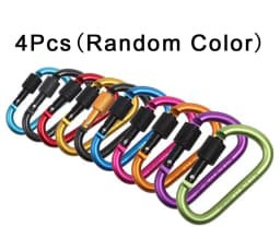 4Pcs Carabiner Travel Kit Camping Equipment Alloy Aluminum Survival Gear Camp Mountaineering Hook Outdoor Carabiner GYH