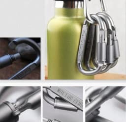 4Pcs Carabiner Travel Kit Camping Equipment Alloy Aluminum Survival Gear Camp Mountaineering Hook Outdoor Carabiner GYH