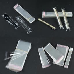 100Pcs transparent self-sealing polyethylene Opp plastic packaging candy jewelry card toy packaging party gift cellophane bag
