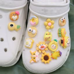 1-15pcs Resin Shoe Accessories Yellow Chicken Turtle Sunflower Dount Shoes Charms Decoration Fit Boys Girls Party Gift