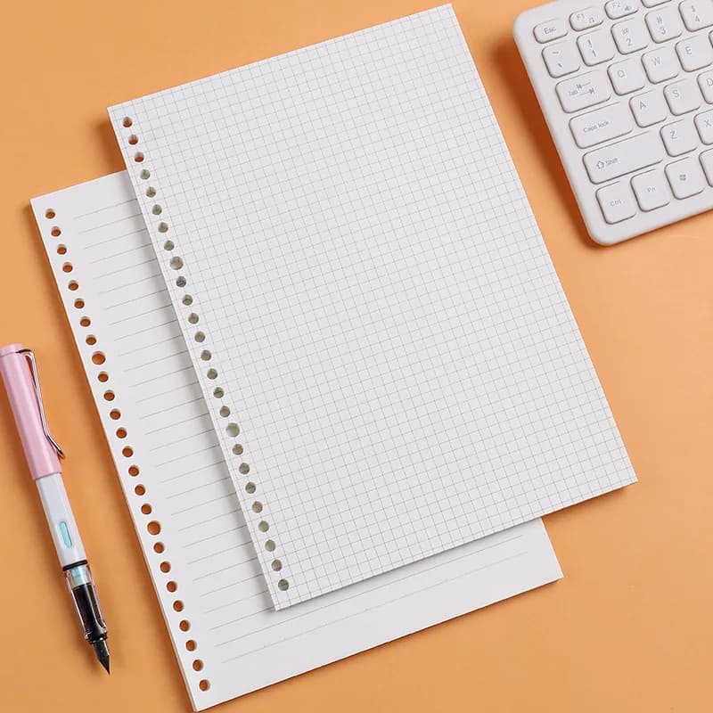 A5 B5 20Holes Loose-Leaf Notebook Refill 60Sheet Spiral Binder Paper Index Inside Page Dot Grid Blank Connell Stationery